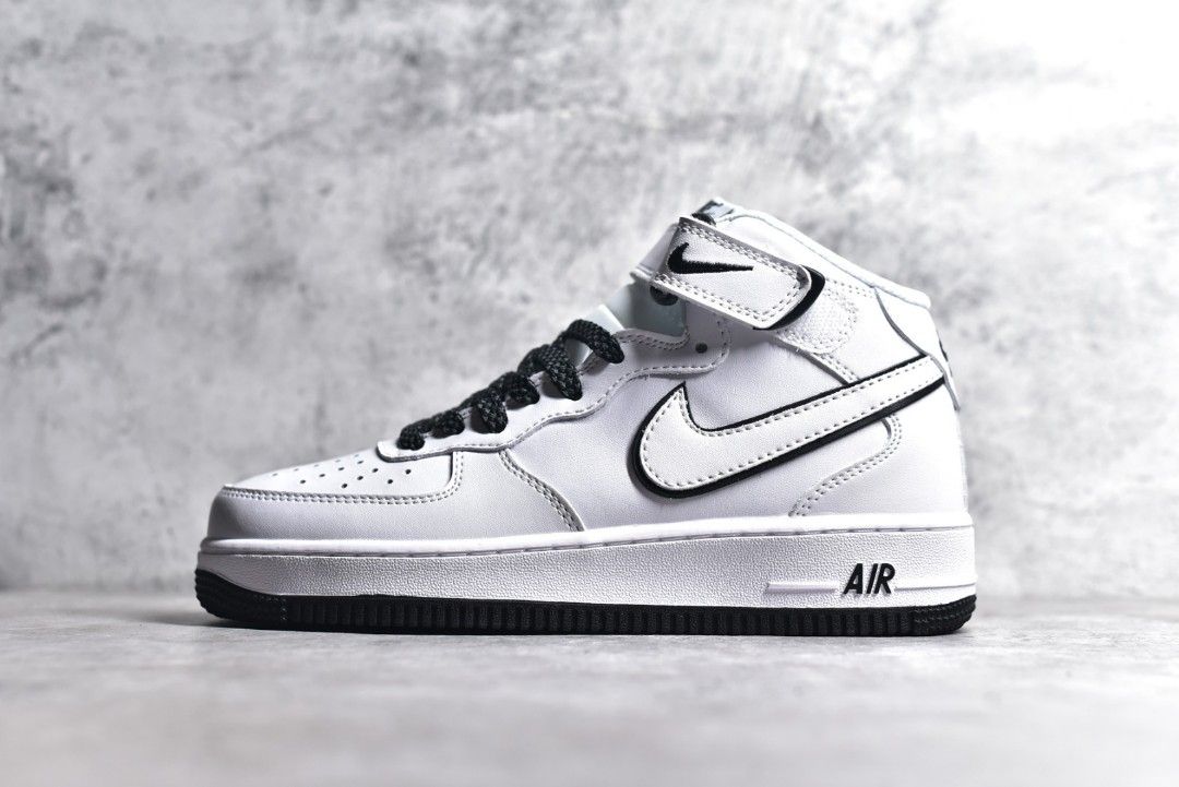 Nike air force 1 mid white black hotsell