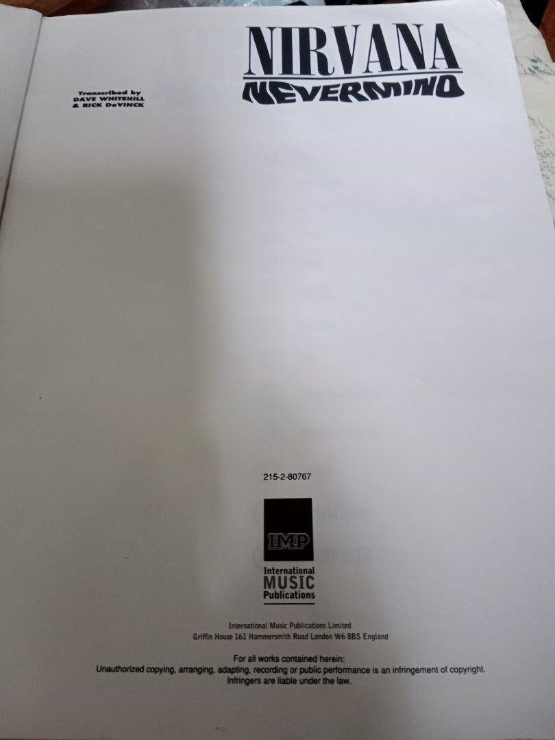 Nirvana nevermind guitar recorded version (Category: CDs & DVDs) located in Silang. Submitted by mel_jb88 (Listing ID 1266857370, Image 3). Description: used good condition original pm.