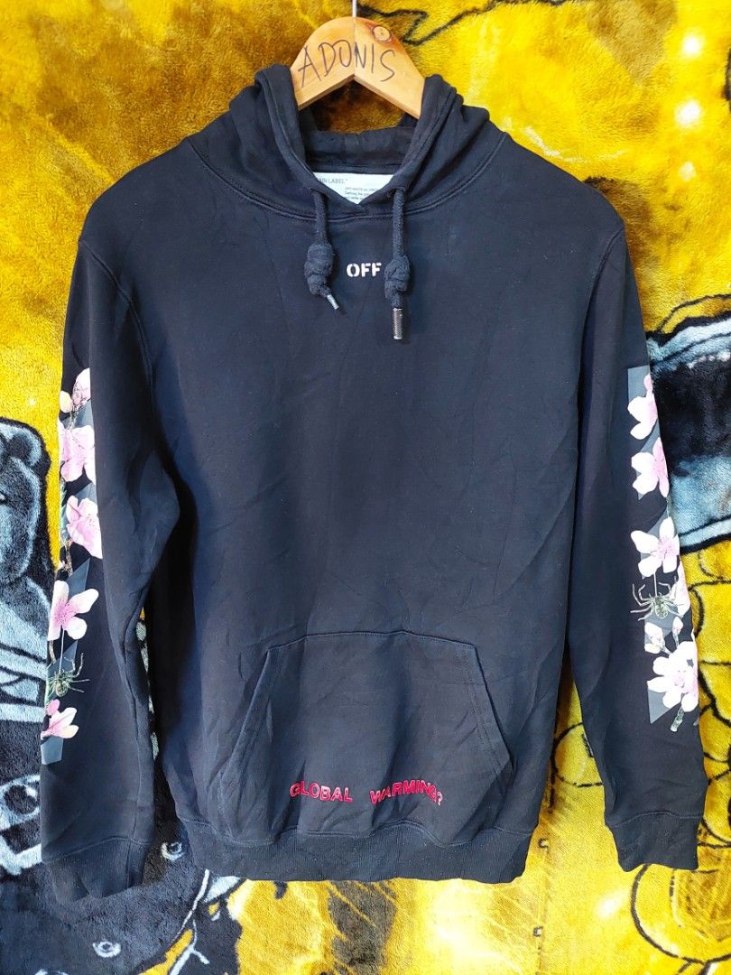 Off white global deals warming blossom hoodie
