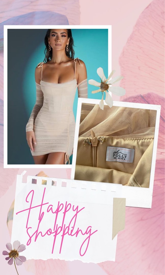 Oyster Mesh Mini Dress