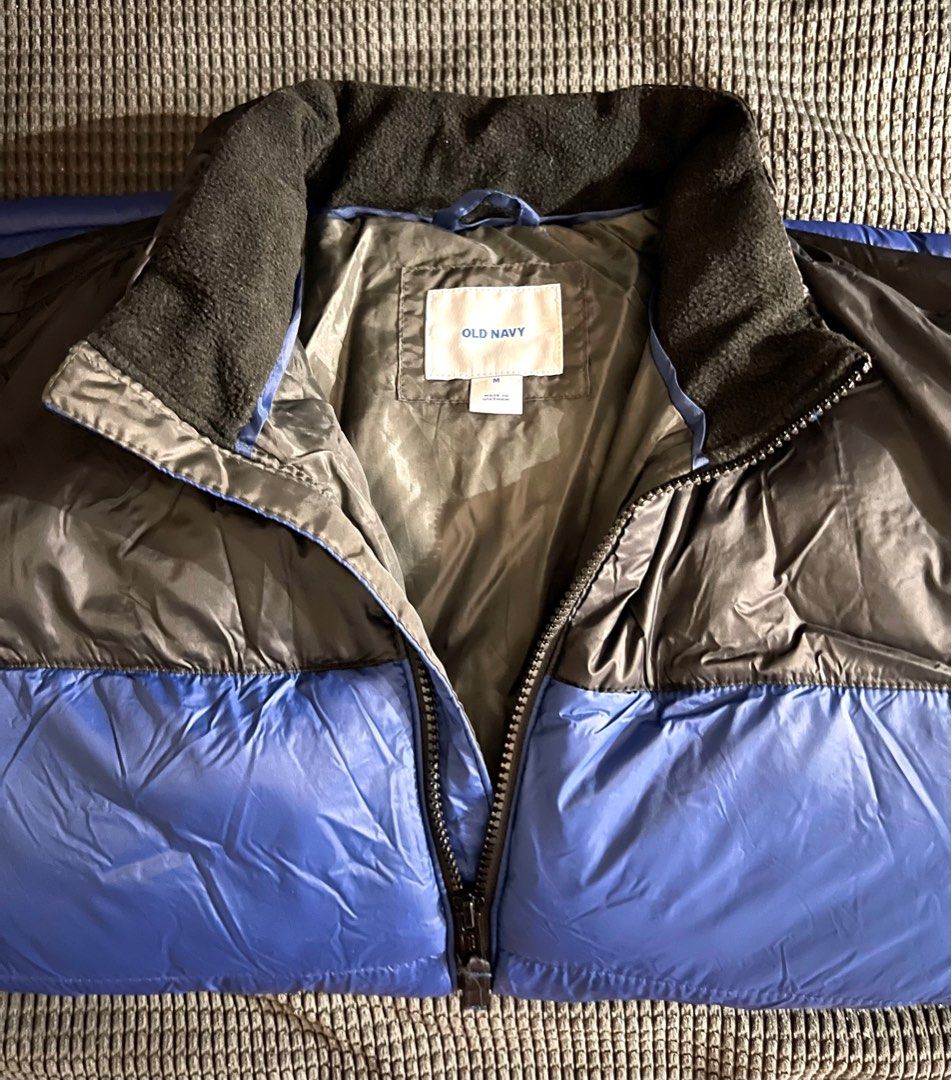 Metallic puffer discount jacket old navy