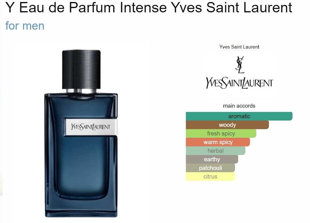 ORIGINAL AUTHENTIC YSL Y EDP INTENSE 100ML WITH PAPER BAG+FREE GIFT, Beauty  & Personal Care, Fragrance & Deodorants on Carousell