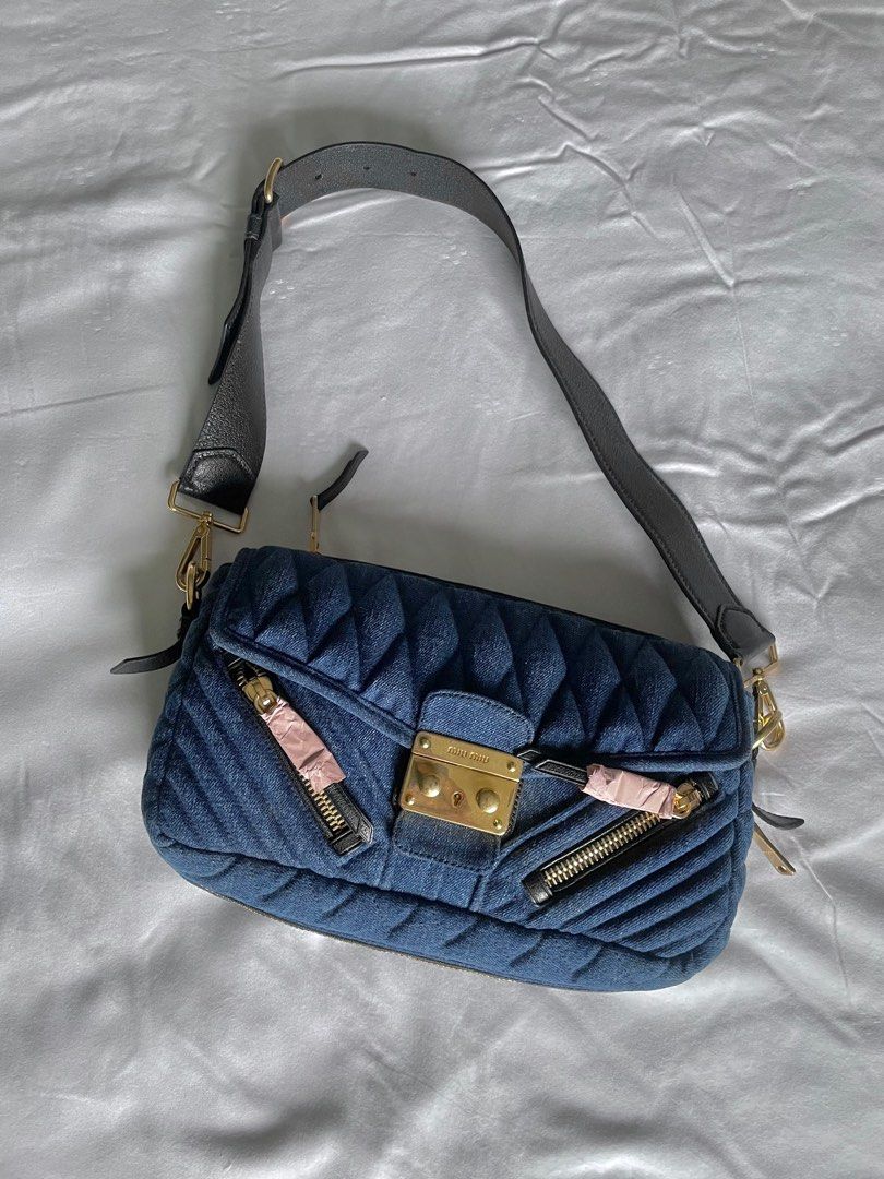Miu miu denim bag store