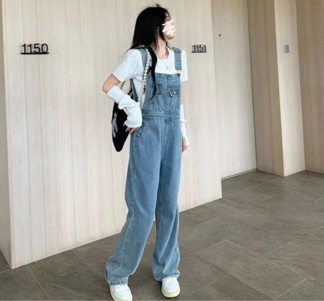 Overall Jeans Baju Jumpsuit Overall Jeans Baby Pink Overalls Short