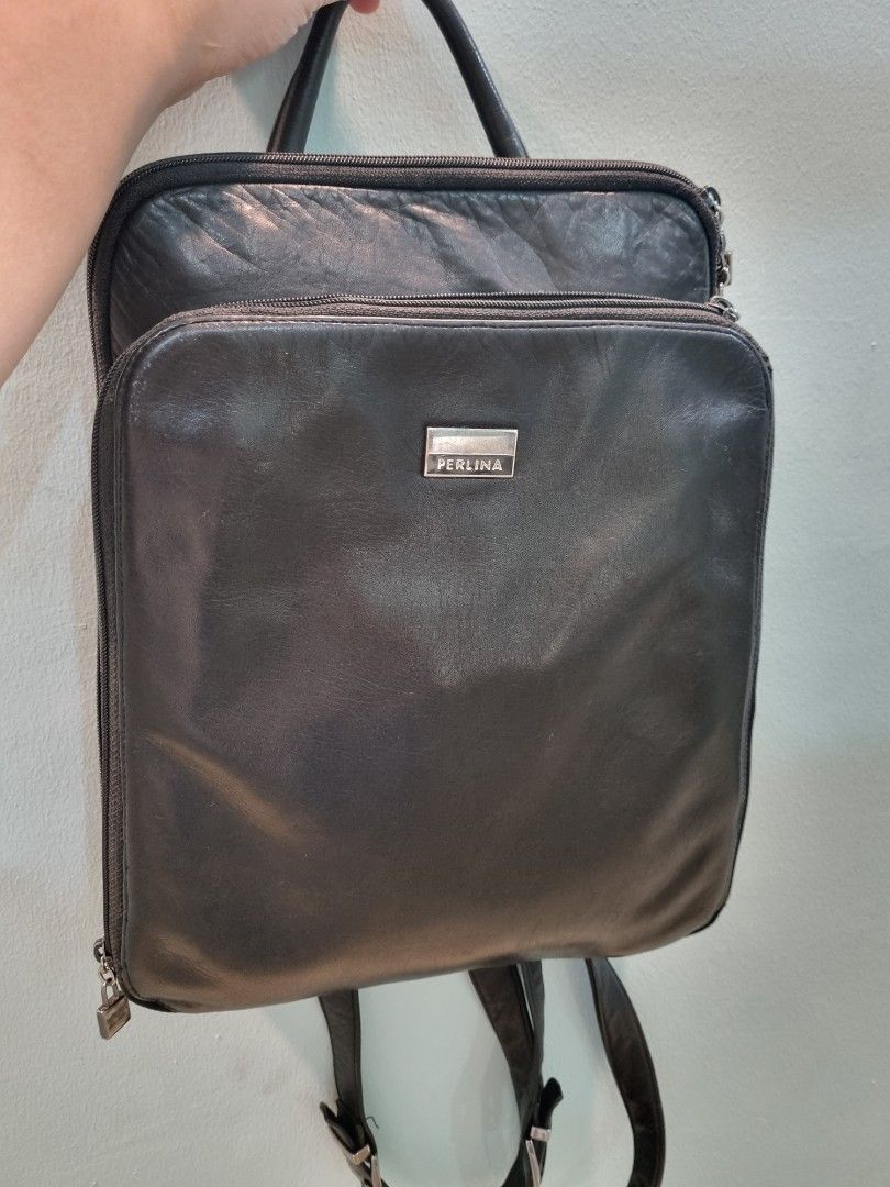 Perlina Leather Backpack Purse Vintage Women s Fashion Bags