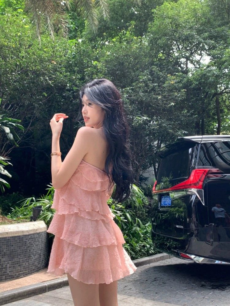 Pink flower new style dress Women s Fashion Dresses Sets