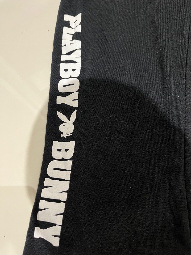 Playboy Bunny Black Loose Leg Sweatpants Joggers Women s Fashion