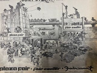 Plaza fair • Fair Center • Fairmart Philippines Visual Artist Jess Abrera Vintage Newspaper Clip - Father of Manuel Manix Abrera Kikomachine Komix - Large Cut Out Magazine - National Artist Larry Alcala Style -
