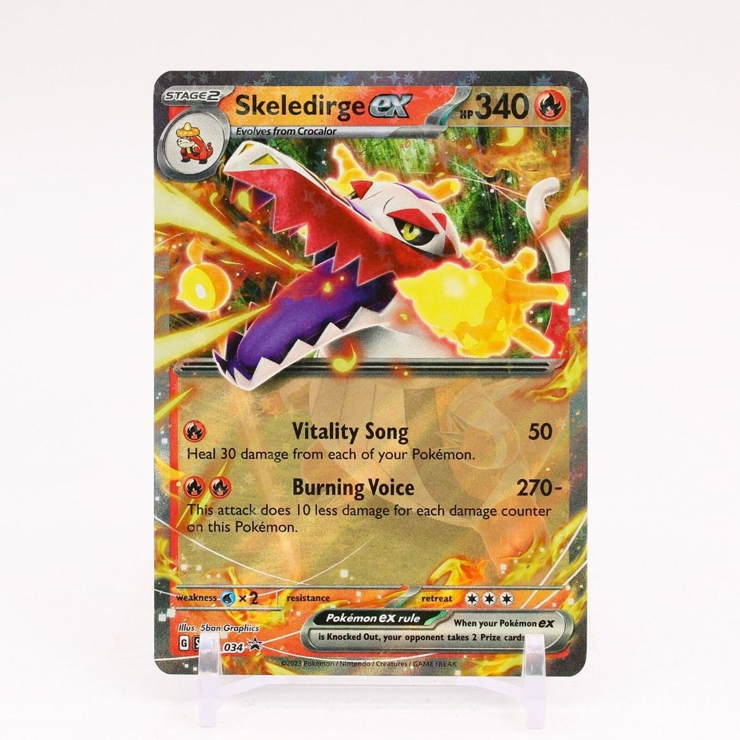 Pokémon Jumbo-Karten Set - 3 EX Karten Scharlachrot/Lila, Skeledirge, Meowscarada, Quaquaval