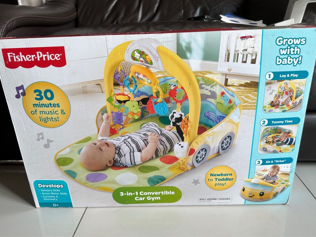 Fisher price 3 in 1 discount convertible car gym