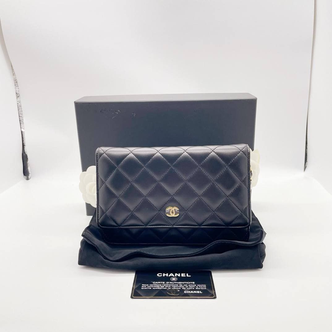 Chanel Classic Square WOC Black Caviar LGHW, Luxury, Bags & Wallets on  Carousell