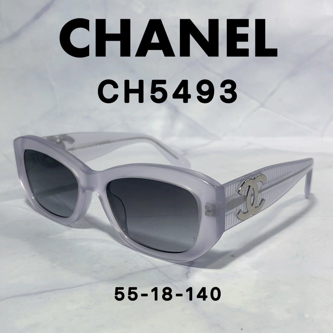 Ready Stock) Chanel 2023 SS Unisex Rectangle Sunglasses 5493
