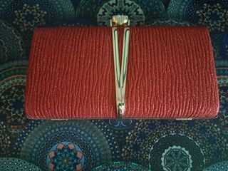 Red evening clutch bag