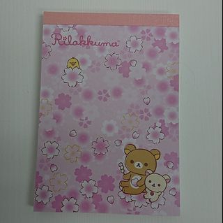 Rilakkuma Spring Sakura Letter Memo Pad