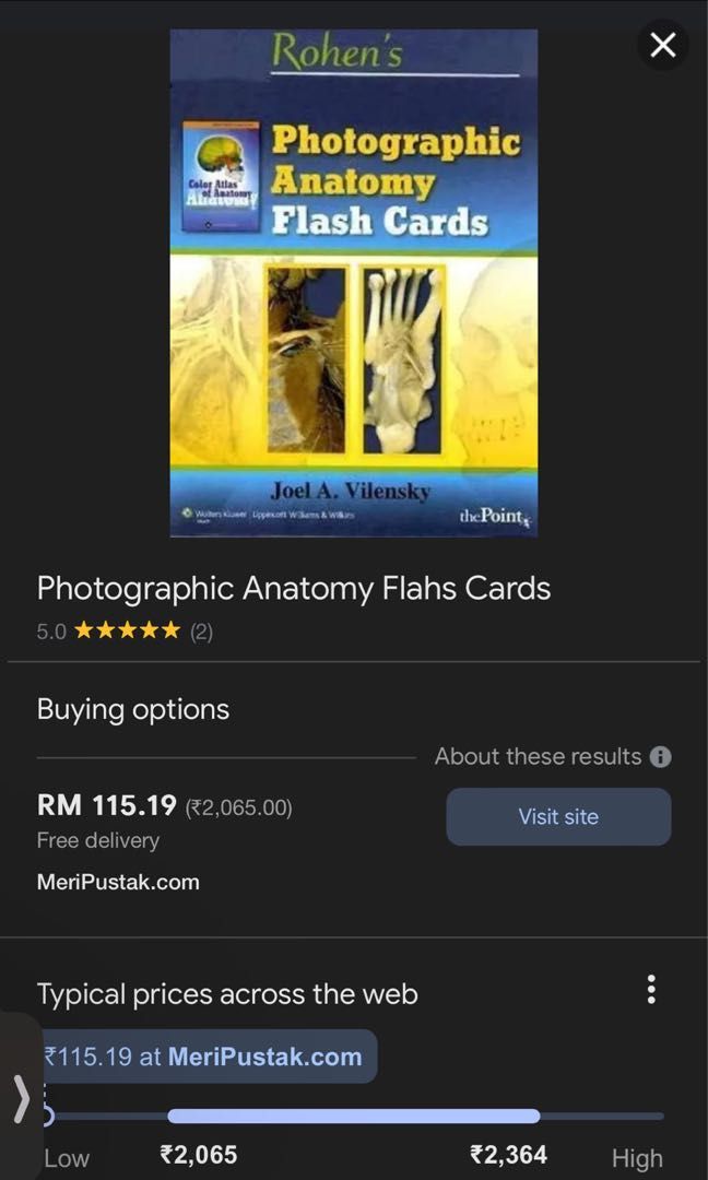 Rohen’s anatomy flash cards, Hobbies & Toys, Books & Magazines