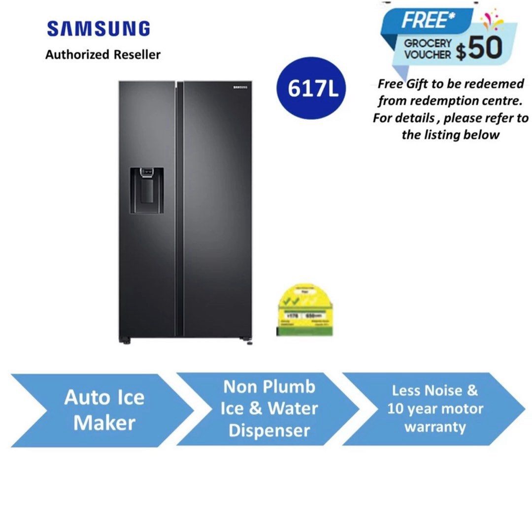 (Still under Warranty) Samsung 617L SpaceMax™ Side by Side Fridge
