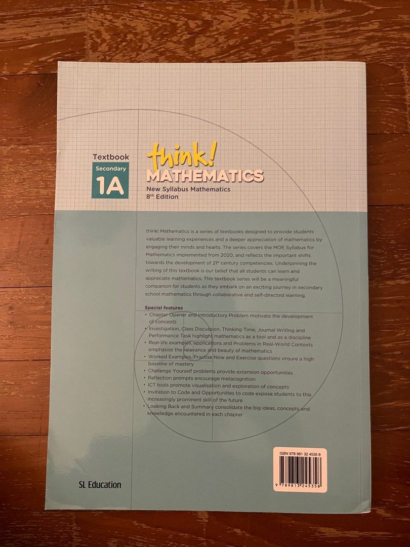 Tll Math secondary 1A&1B think! math textbook, Hobbies & Toys, Books & Magazines ...