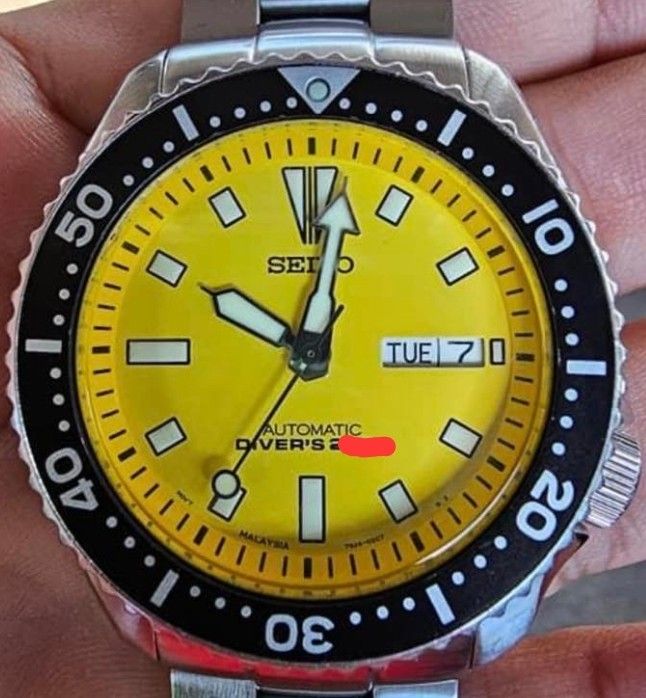 SEIKO Bumblebee SKXA35 MALAYSIA Rare Yellow Diver