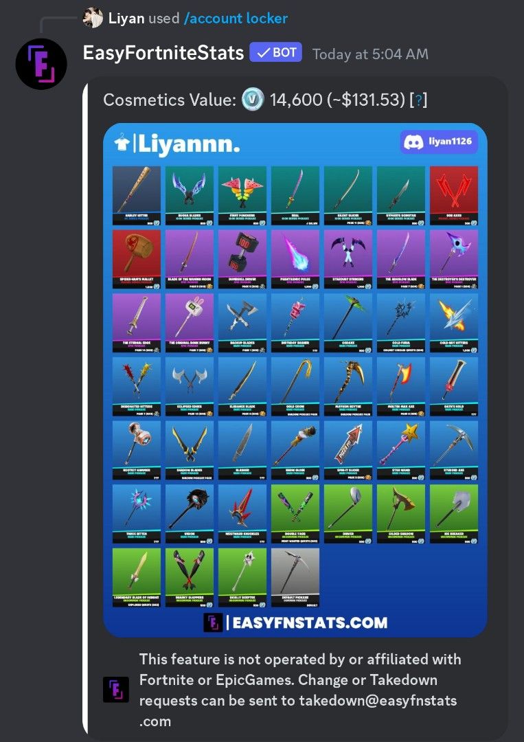 EasyFortniteStats Discord Bot