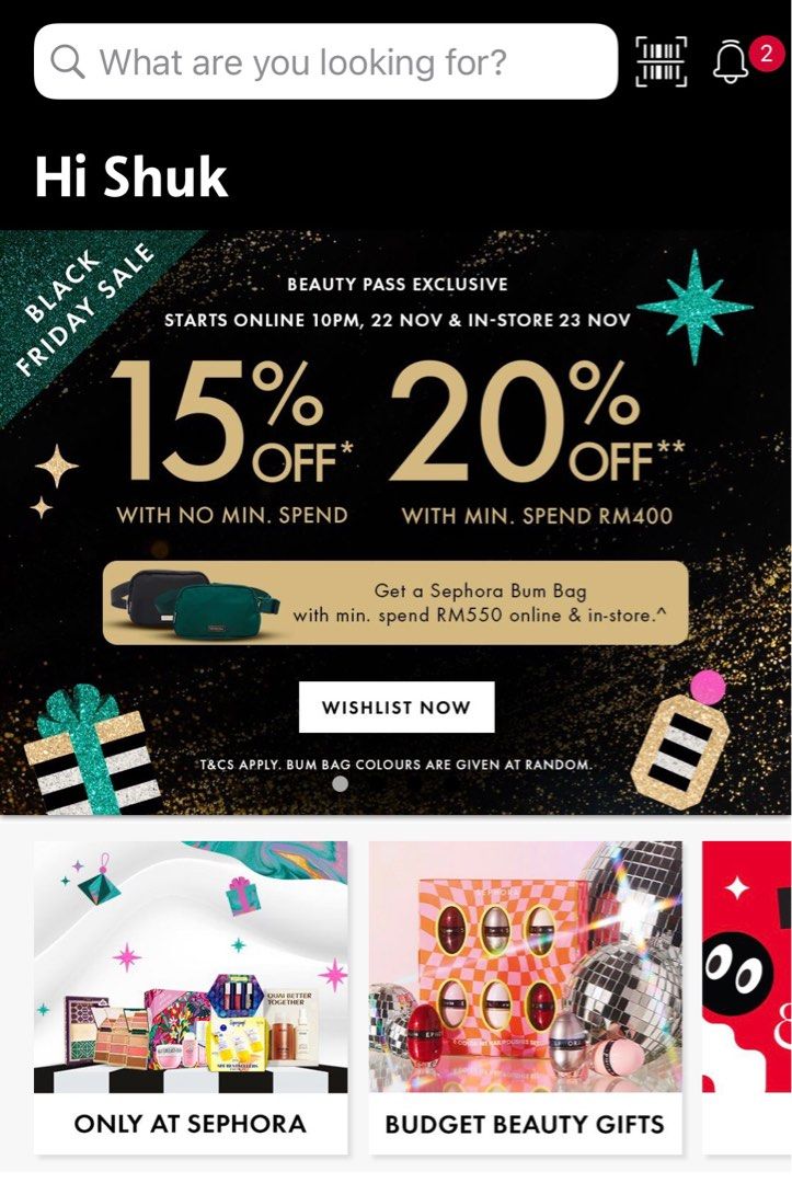 Sephora cheap black friday