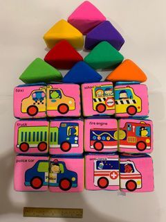 123 Soft Rubber Blocks-BPA-Free Squeezable Numbers Building Block Set 