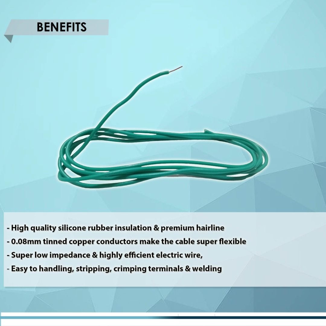 SOLID WIRE 22 AWG GREEN ELECTRIC COPPER CABLE BEST FOR LED AUDIO 