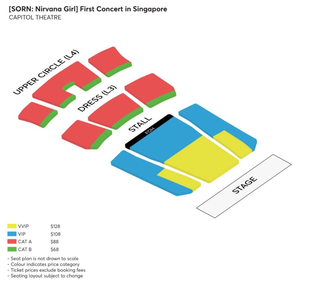 Sorn VVIP Row A Ticket 1st Solo Concert in Singapore , Tickets ...