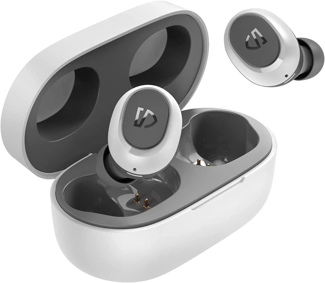 SoundPEATS TrueFree2 Wireless Earbuds Bluetooth 5.0 Headphones in Ear Stereo IPX7 Waterproof Sports Earbuds Monaural Binaural Calls Single Twin Mode Customized Ear Fins USB C 20 Hours Playtime APJC023...