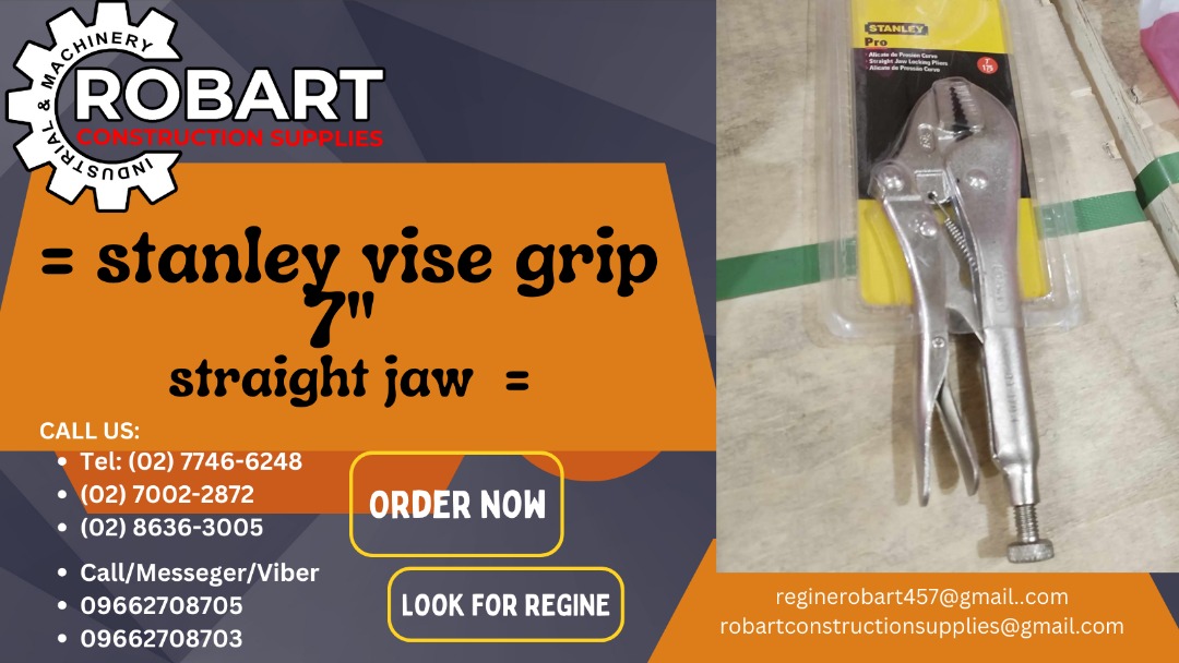 stanley vise grip 7" straight jaw, Commercial & Industrial