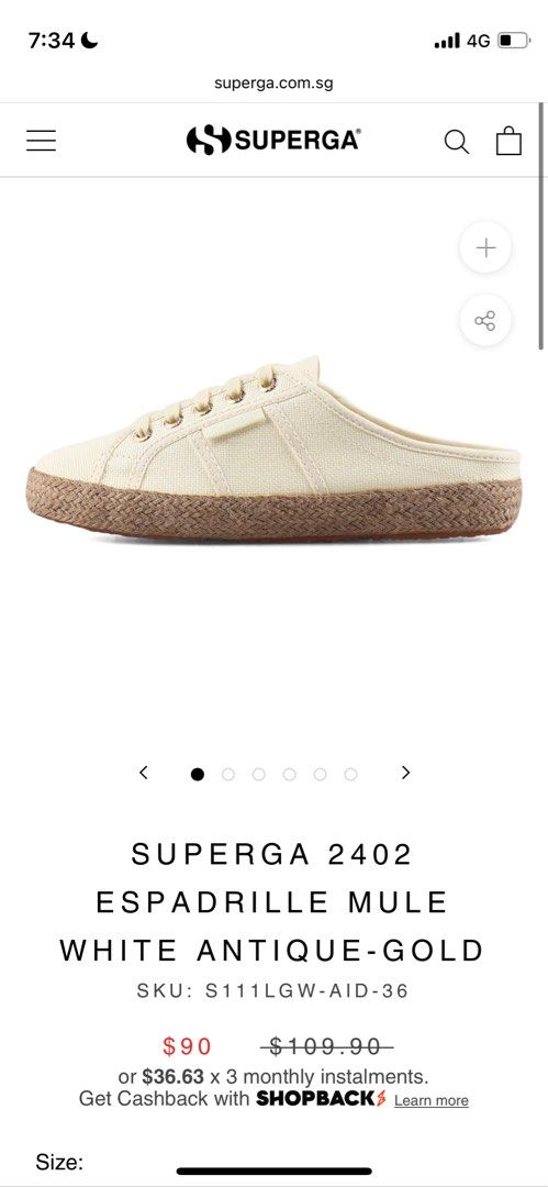Superga espadrille mule 2025