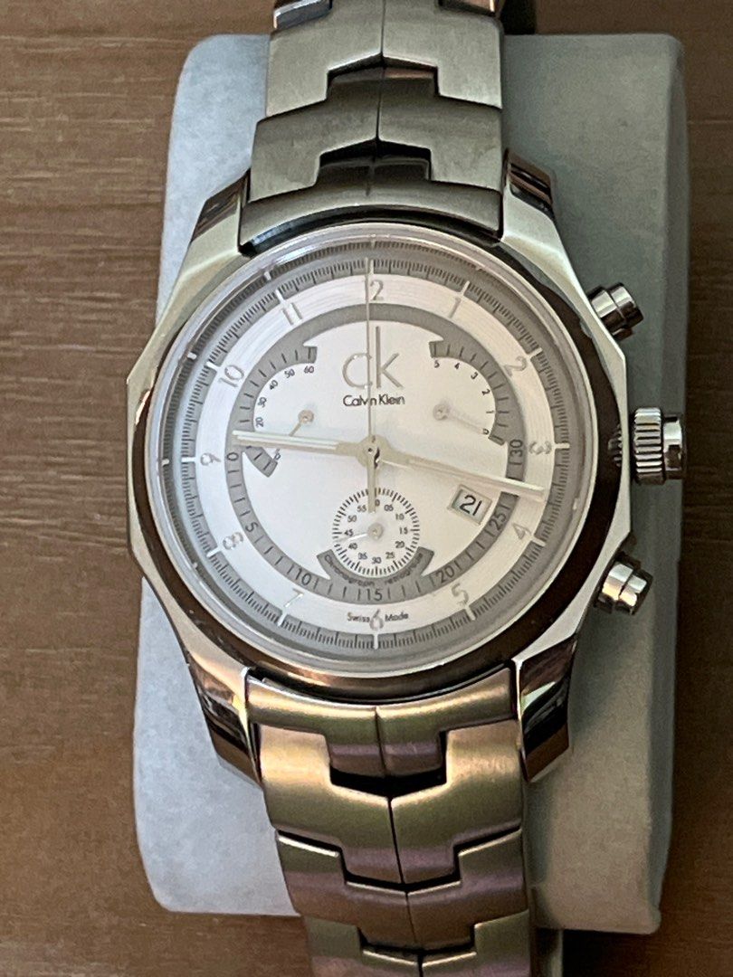 Swiss Calvin Klein Retrograde oak Octo Chronograph Sapphire