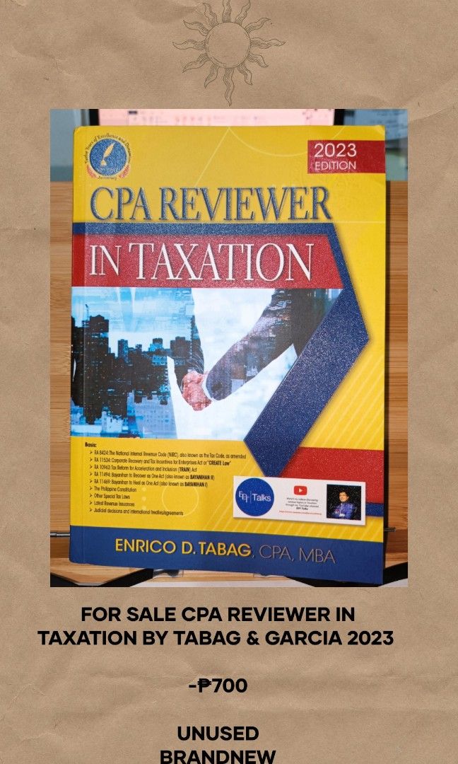 TAXATION BOOKS BY TABAG AND GARCIA 2023 EDITION, Hobbies & Toys, Books