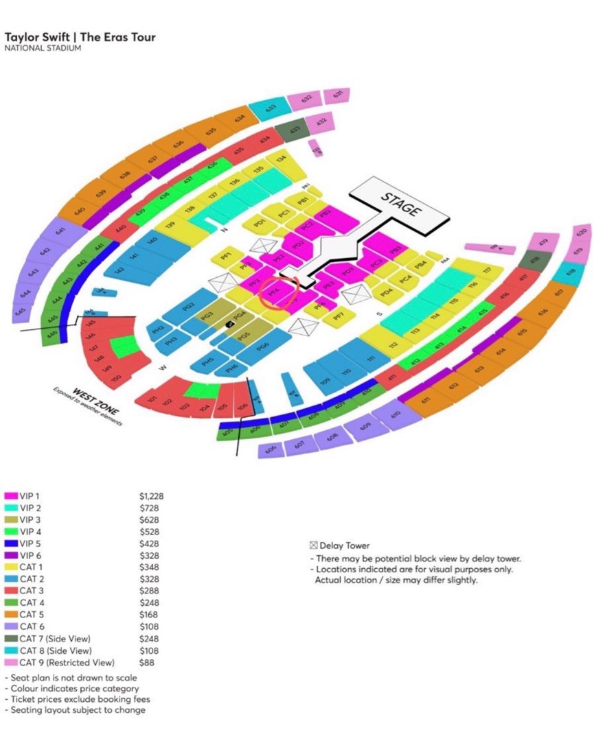 Taylor Swift Concert Tickets (VIP) (4th Mar 2024), Tickets & Vouchers