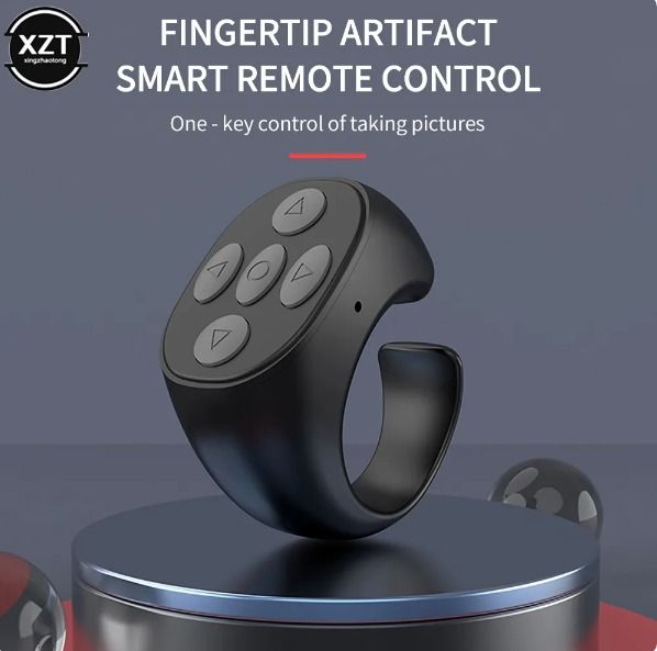 TikTok Remote Control Kindle App Page Turner, Bluetooth Camera Video  Recording Remote, TIK Tok Scrolling Ring for iPhone, iPad, iOS, Android -  Black