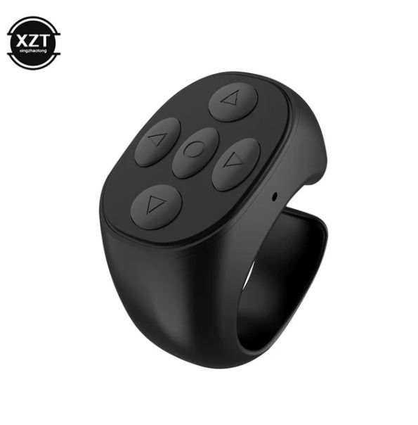 TikTok Remote Control Kindle App Page Turner, Bluetooth Camera Video  Recording Remote, TIK Tok Scrolling Ring for iPhone, iPad, iOS, Android -  Black