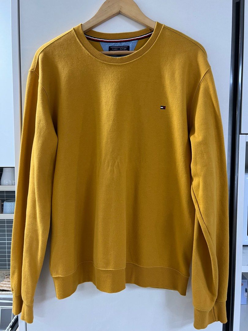 Mustard tommy hilfiger jumper on sale