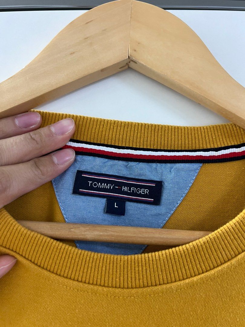 Mustard tommy hilfiger jumper new arrivals