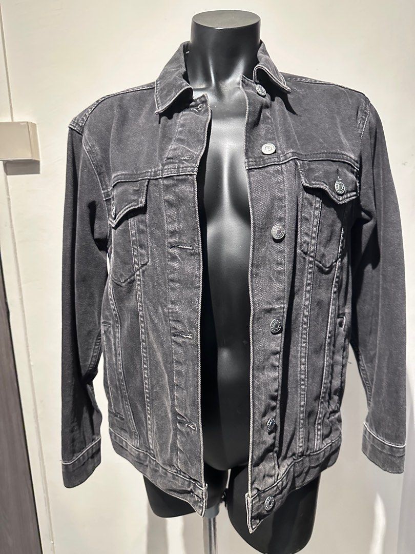 Topshop moto hotsell oversized denim jacket