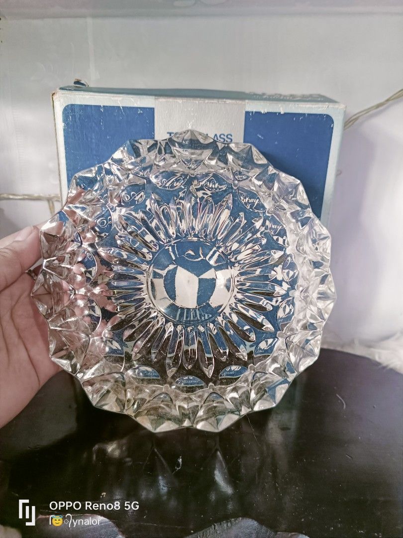 TOYO GLASS ASHTRAY (Category: Other Kitchenware & Tableware) located in Pasay City. Submitted by ynamariie (Listing ID 1266820804, Image 2). Description: 💕 see photos for more details 💕 what you see is what you get 💕 japan item 💕never used.