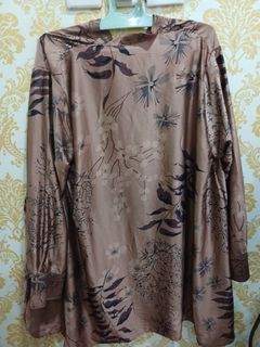 Tunik silk coklat ld 120