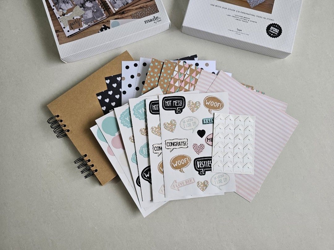 Typo DIY Album Kit Scrapbook Photobook Guestbook Travel Book, Hobbies