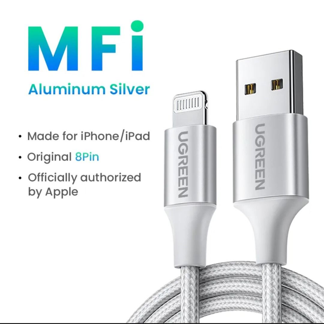  UGREEN USB C to Lightning Cable- 3FT MFi Certified PD Fast  Charging Lightning Cord Compatible with iPhone 14/14 Pro, iPhone 13/13 Pro,  iPhone 12/12 Pro, iPhone 11, MacBook, iPad, AirPods Pro : Electronics