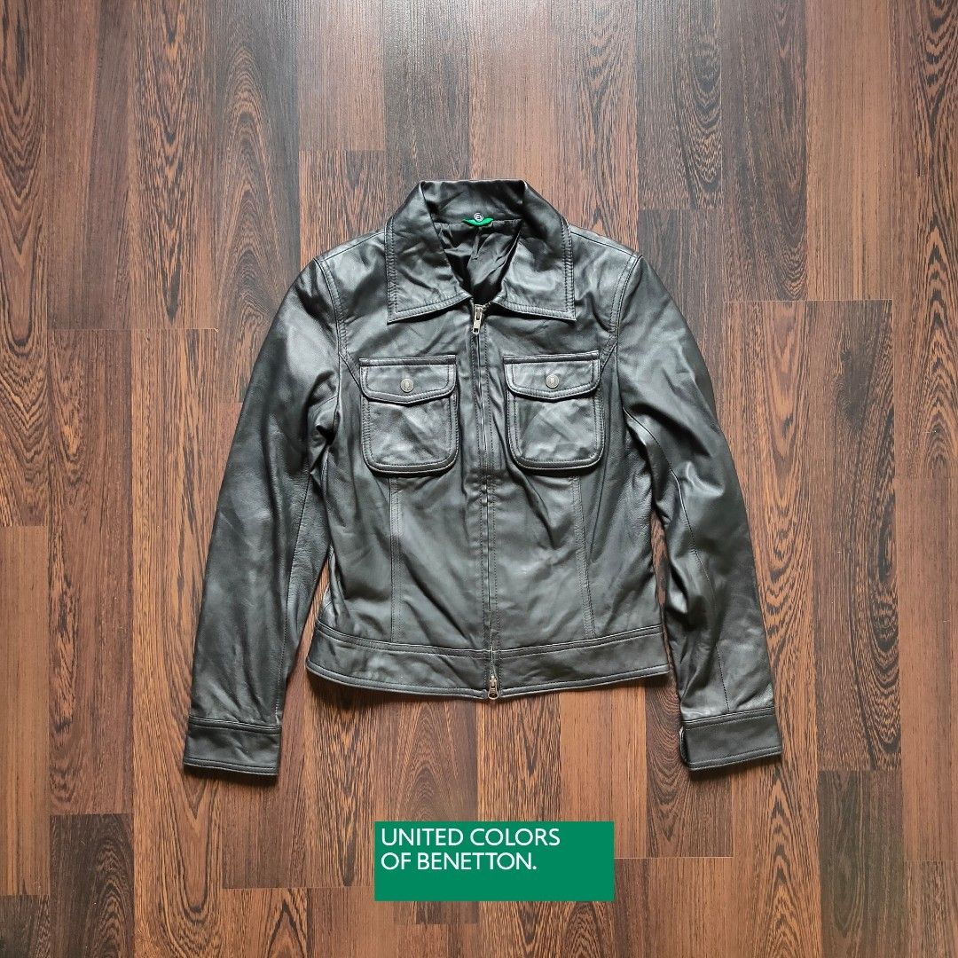 Buy United Colors Of Benetton Men Black Solid Biker Jacket - Jackets for  Men 2164487 | Myntra