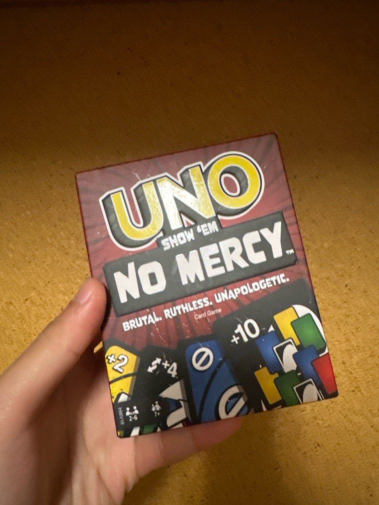UNO SHOW 'EM NO MERCY, Hobbies & Toys, Toys & Games on Carousell