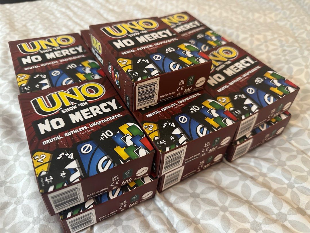 UNO SHOW 'EM NO MERCY, Hobbies & Toys, Toys & Games on Carousell