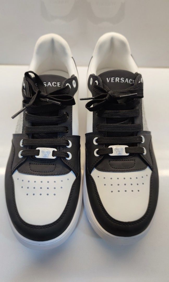 Versace shoes discount black and white