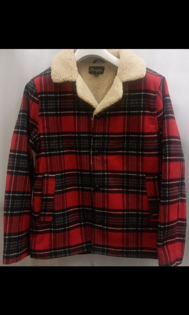 Wrangler cabin jacket cheap red check