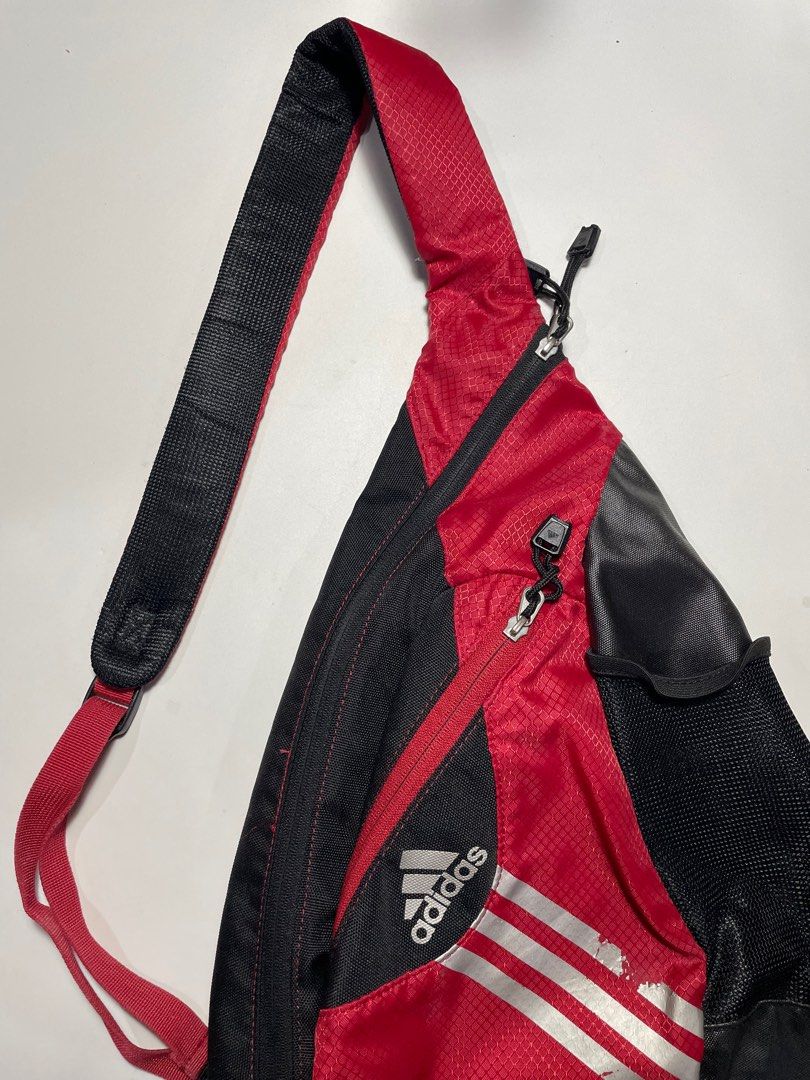 Vintage Adidas Crossbody sling bag avant garde gorpcore lappy messager Men s Fashion Bags Sling Bags on Carousell