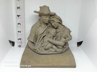 Vintage Volcanic Ash Sculpture Statue Mt. Pinatubo The Holy Family