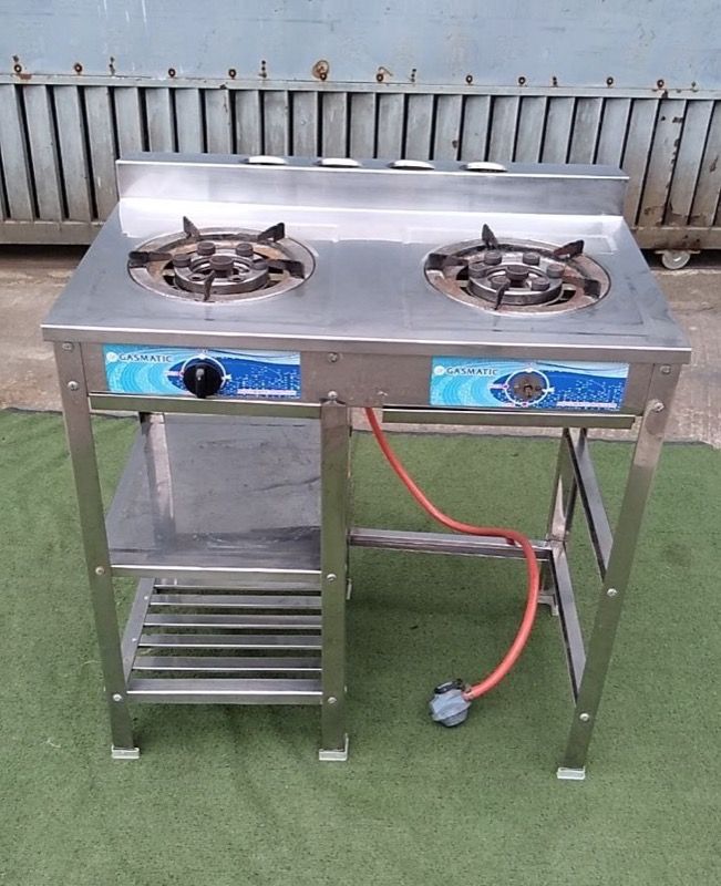 2 burner gas stove online with stand